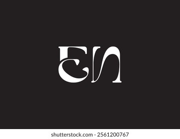 EN initial letter logo design and minimalist logo