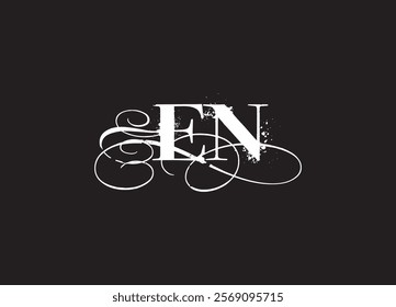 EN initial letter logo design and minimalist logo
