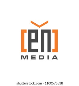 EN Initial Letter Logo Media Channel