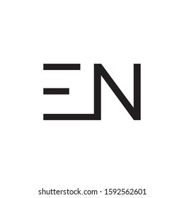 EN initial letter logo template vector icon design