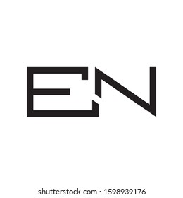 EN initial letter logo template vector icon design