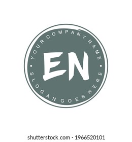 EN Initial logo Branding Brush wedding business