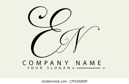 EN initial Logo Design illustration vector