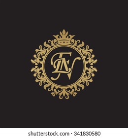 EN initial luxury ornament monogram logo