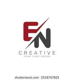 EN initial monogram with letter creative logo