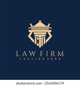 EN initial monogram logo for lawfirm vector design