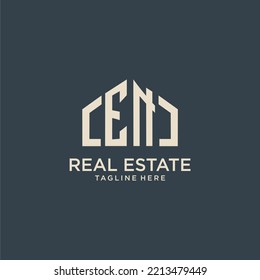 EN initial monogram logo for real estate design