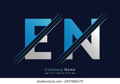 EN letter colorful logo in the circle. Vector Logo Illustration.