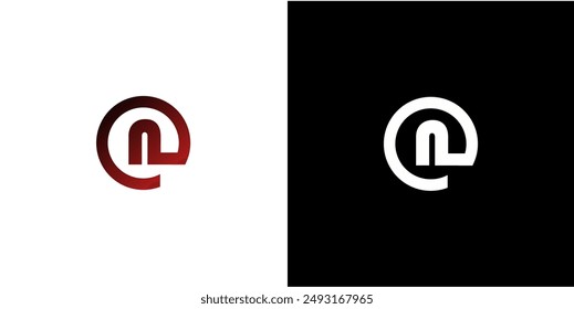 en letter logo black and white vector