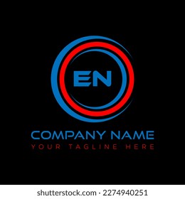 EN letter logo creative design. EN unique design.
