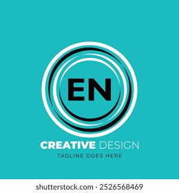 EN letter logo creative design. EN unique design. Vector illustration