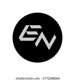 EN Letter Logo Design With Simple style