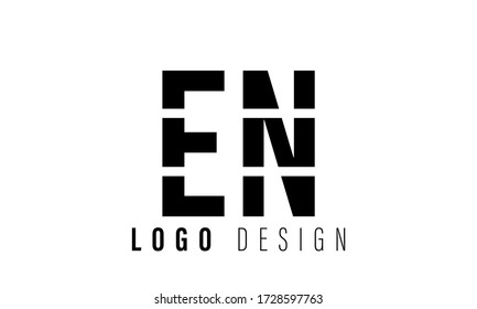 EN Letter Logo Design Template Vector

