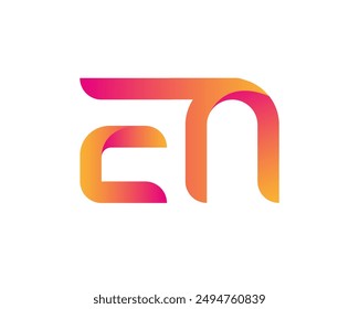 en letter logo. en logo design vector illustration