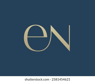 EN letter logo icon design. Classic style luxury initials monogram.