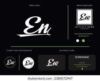 en, en letter logo, signatur en luxuriöse logo symbol symbol symbol Vektorgrafik von finanz- oder business