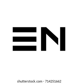 en letter logo vector