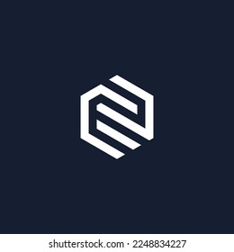 EN logo initial monogram vector icon illustration
