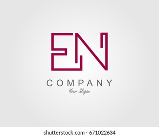 EN Logo. Letter design vector