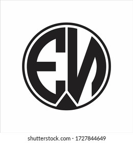 ES Monograma del logotipo con estilo de la cinta en el fondo blanco
