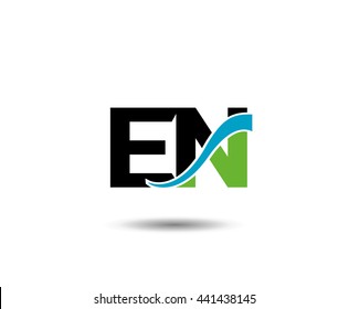 EN Logo. Vector Graphic Branding Letter Element
