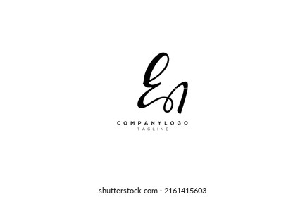 EN NE Abstract initial monogram letter alphabet logo design