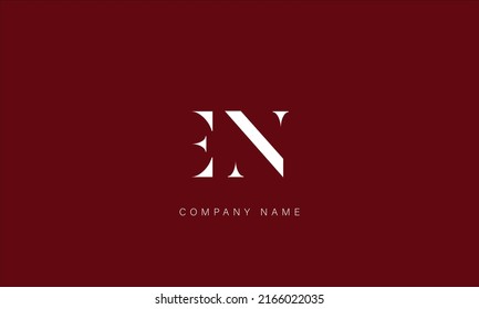 EN, NE Alphabet Letters Logo Monogram