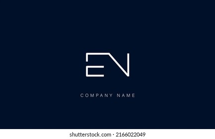 EN, NE Alphabet Letters Logo Monogram