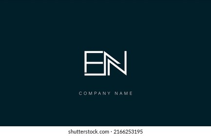 EN, NE Alphabet Letters Logo Monogram