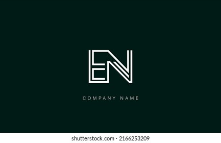 EN, NE Alphabet Letters Logo Monogram