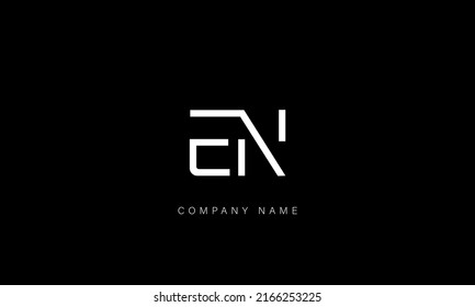 EN, NE Alphabet Letters Logo Monogram