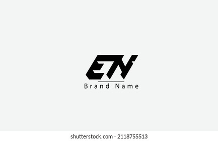 EN NE N Modelo de monograma del logotipo del vector abstracto