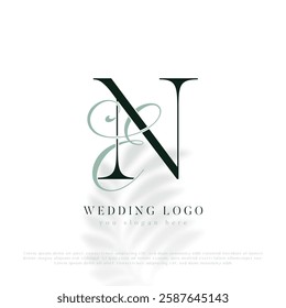 EN, NE Initial Wedding Logo Monogram