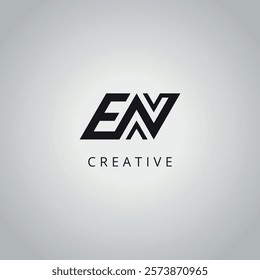 EN NE Modern Creative Alphabet Business Logo Design Vector Icon Symbol.