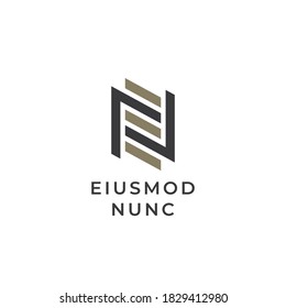 EN or NE. Monogram of Two letters N&E or E&N. Luxury, simple, minimal and elegant NE, EN logo design. Vector illustration template.