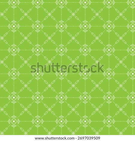 en Repeating Ornamental Crosses with Vertical Dashed Line Pattern