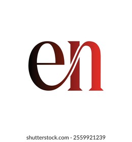 EN Simple alphabet modern minimalist negative space font vector business logo design