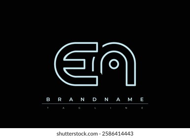 EN Technology Letter Logo Template. This tech letter logo is a graphic mark that uses letters to represent a technology company.