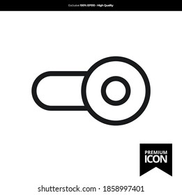 Habilitar el color negro del icono plano simple. vector de ilustración de aplicación móvil. El diseño moderno. Signo minimalista de línea única