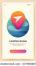 Enable Location app onboarding screen. Mobile phone settings