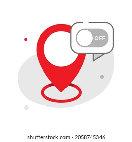 enable location services pop up permission concept illustration flat design vector eps10. modern graphic element for landing page, empty state ui, infographic, icon