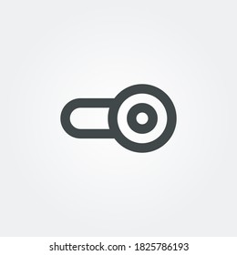 enable setting Icon. enable setting  symbol isolated on Gradient background. Vector Illustration