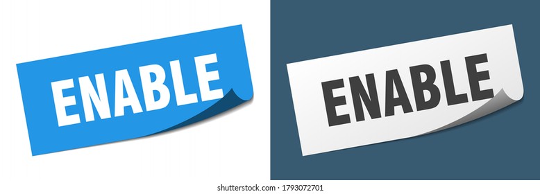 enable sticker set. enable paper peeler sign