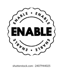 Enable text stamp, concept background