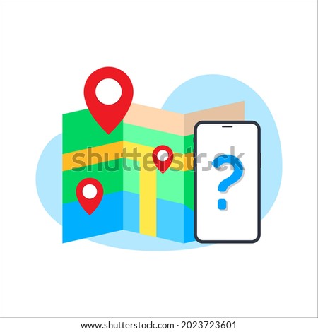enable or turn on location pop up for access permission with smartphone concept illustration flat design vector eps10. modern graphic element for landing page, empty state ui, infographic, icon