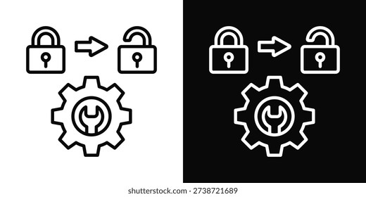 Enablement Icon White And Black Background Style