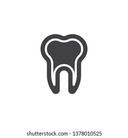 Enamel tooth vector icon. filled flat sign for mobile concept and web design. Healthy human tooth glyph icon. Dentistry, stomatology and dental care symbol, logo illustration. Pixel perfect vector