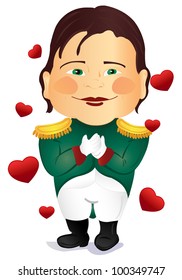Enamored french soldier ,funny, historical character