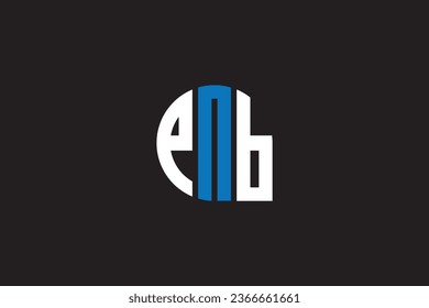 ENB logo monogram isolated on circle element design