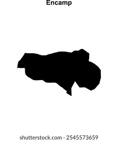 Encamp parish blank outline map